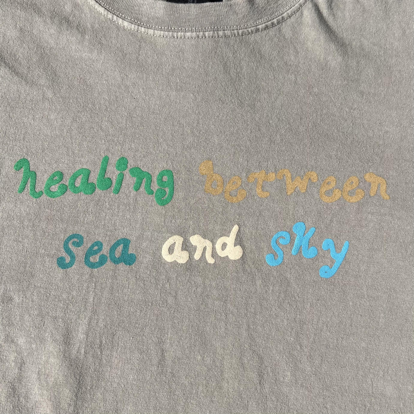 Esalen Healing Between Sea and Sky T'Shirt in Thyme