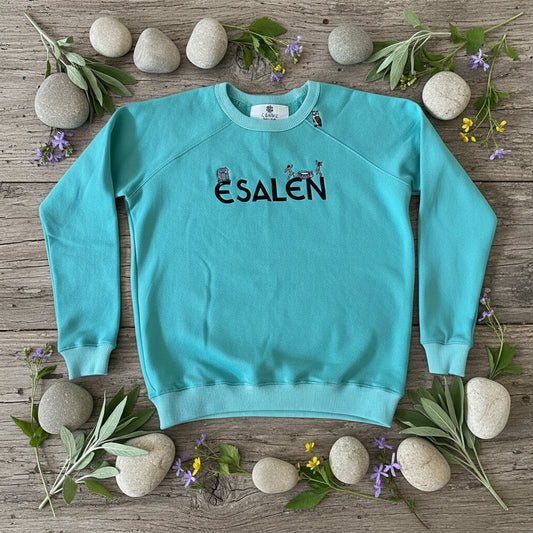 Esalen & Friends Embroidered Sweatshirt in Green by C-Bonz x Esalen