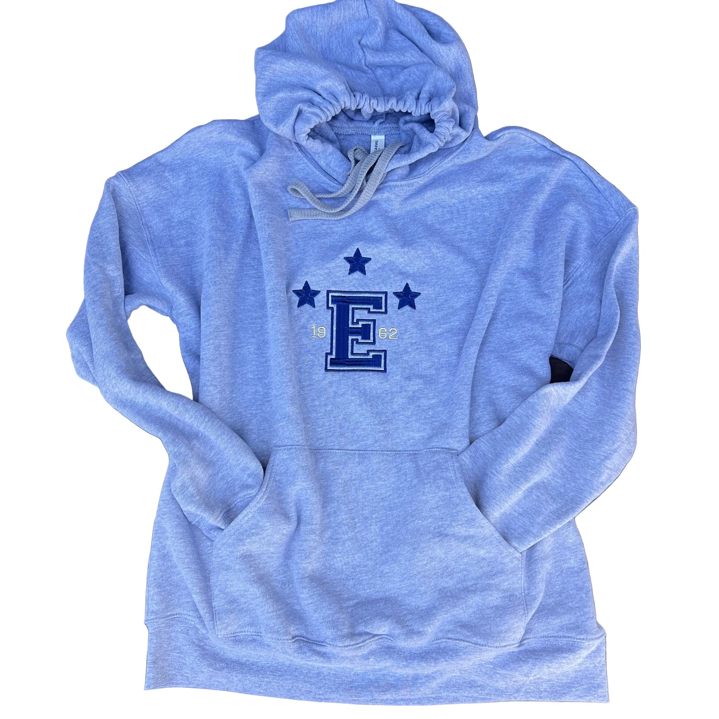 Stars & Esalen E Logo Embroidered Hoodie in Heather Grey