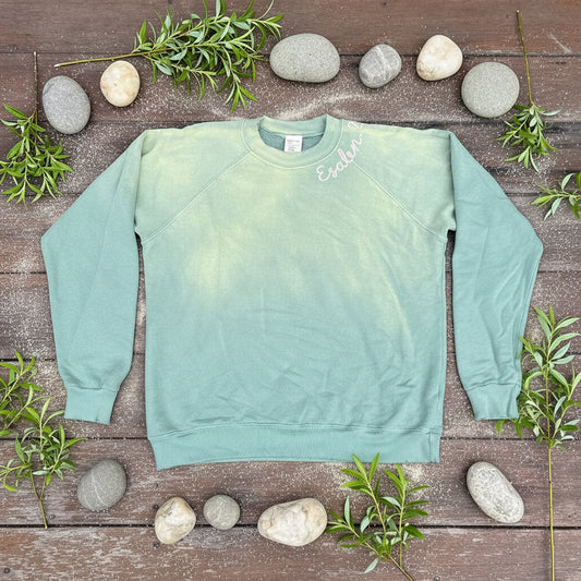 Petal Bloom Esalen 2026 Logo Sweatshirt in Eucalyptus - ISMBS x Esalen