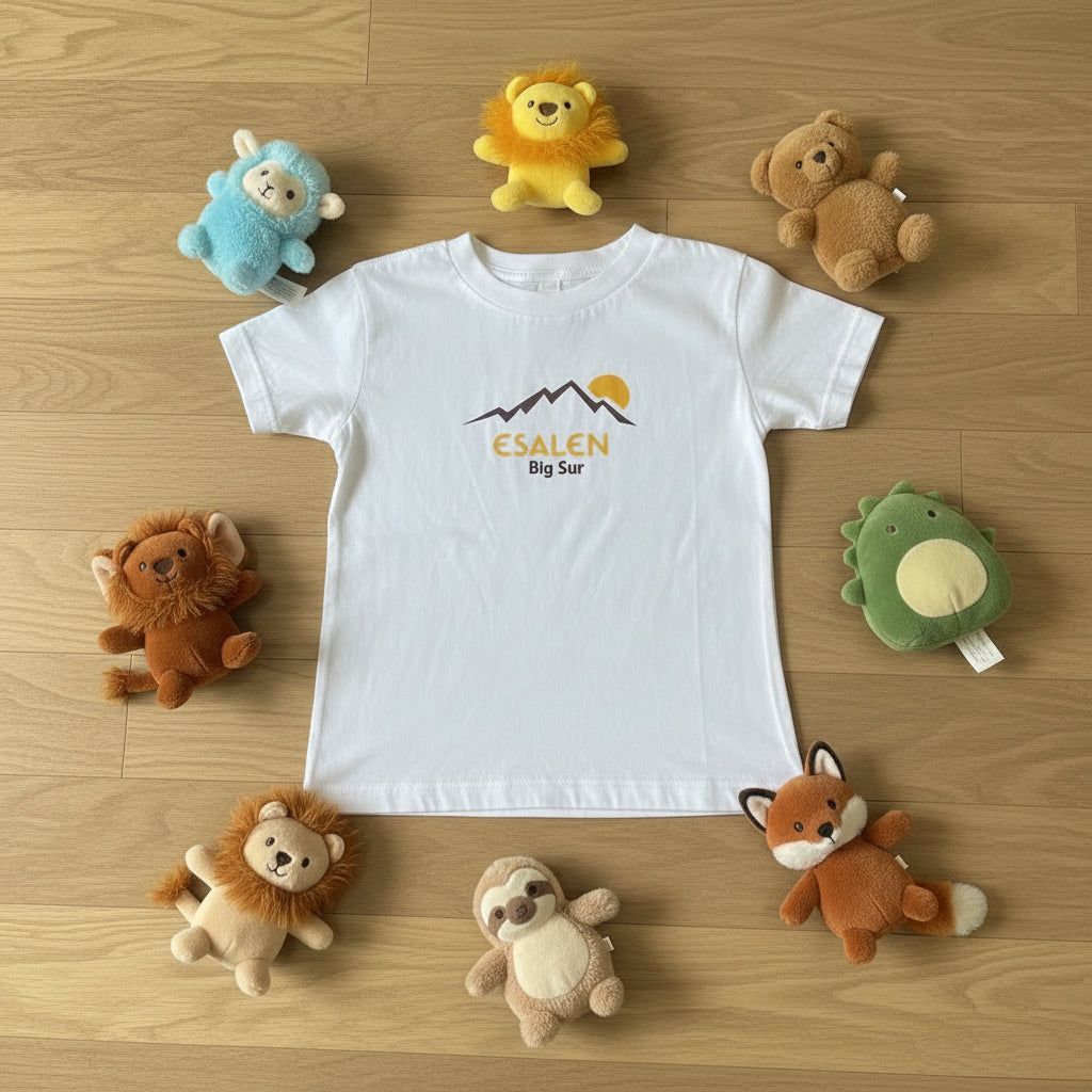 Esalen Mt Sun Logo Toddler T-Shirt in White