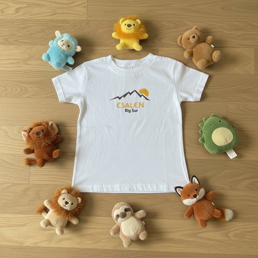 Esalen Mt Sun Logo Toddler T-Shirt in White