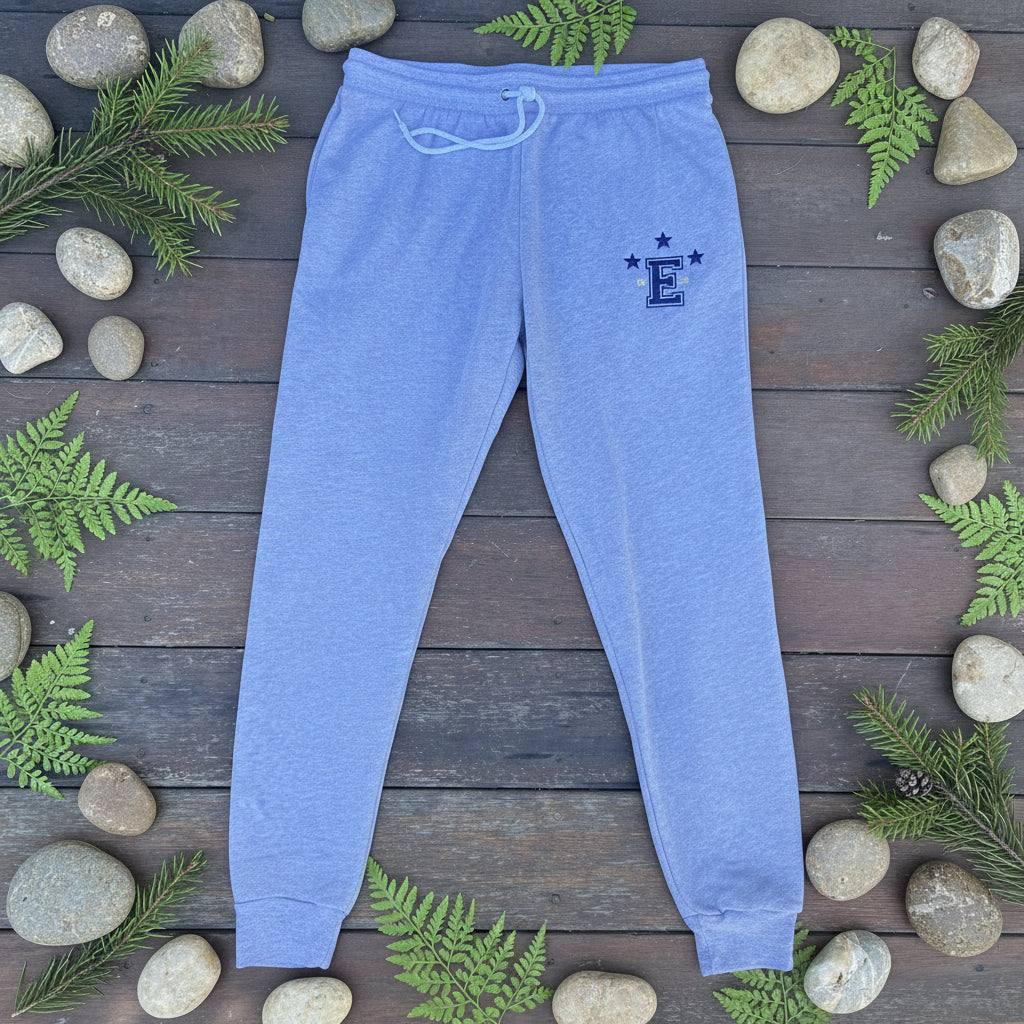 Stars & Esalen E Logo Embroidered Jogger in Heather Grey