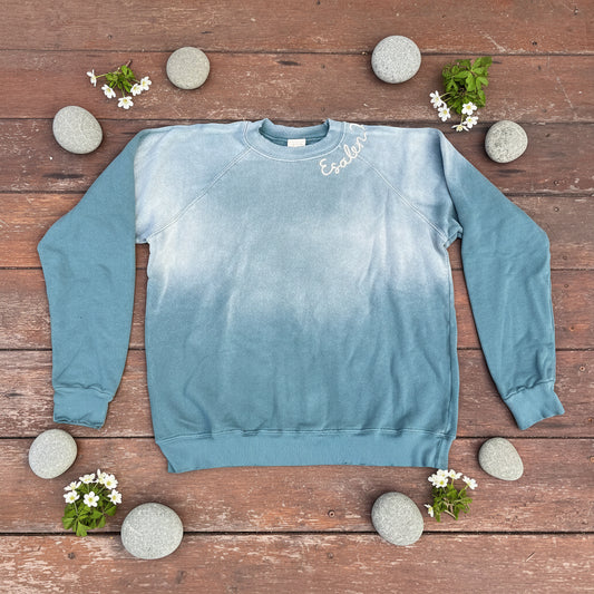 Petal Bloom Esalen 2026 Logo Sweatshirt in Seafoam - ISMBS x Esalen