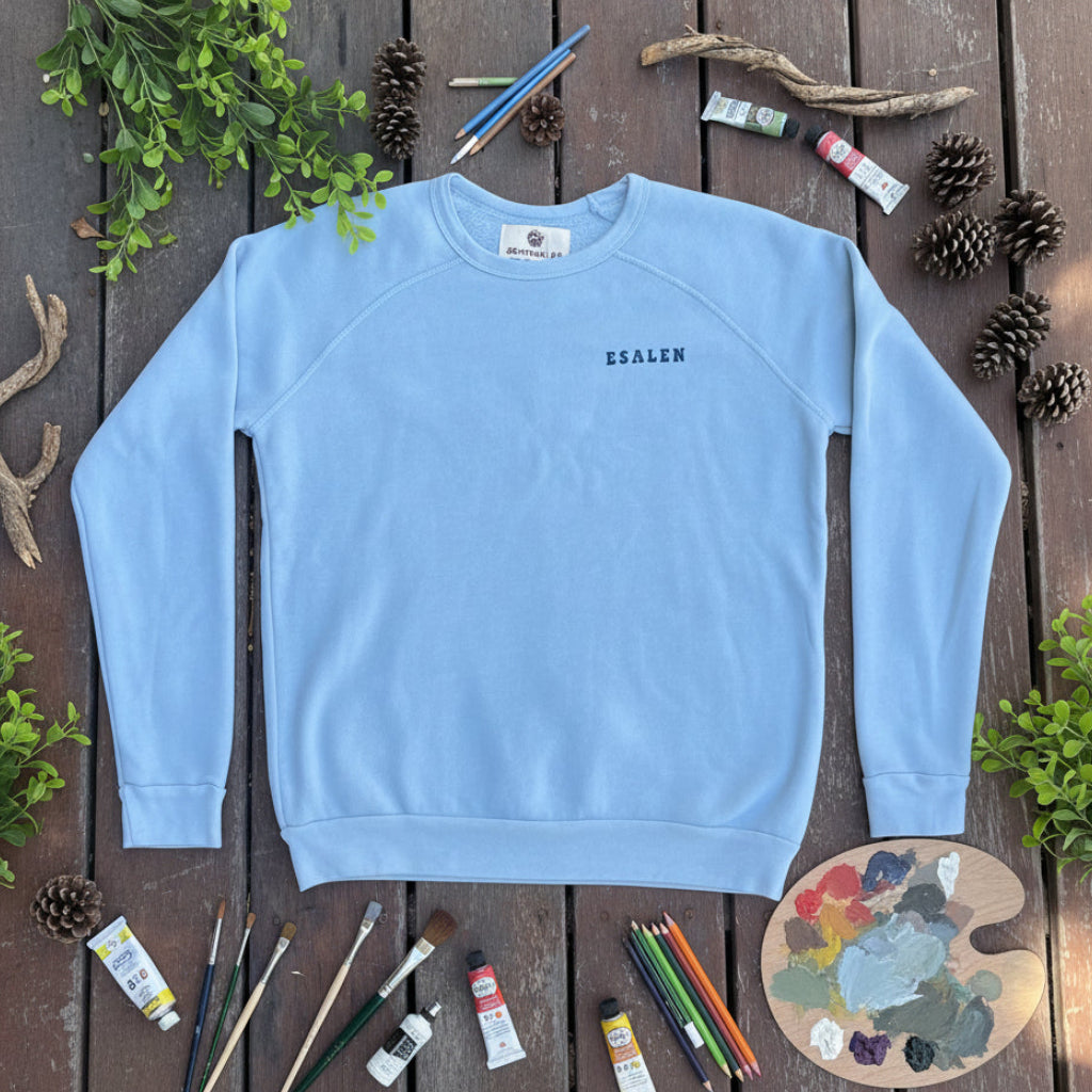 Floral Big Sur Sweatshirt in Sky Blue - Somewhere x Esalen