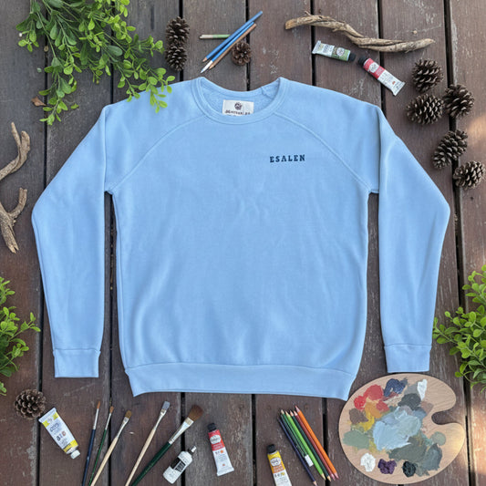 Floral Big Sur Sweatshirt in Sky Blue - Somewhere x Esalen