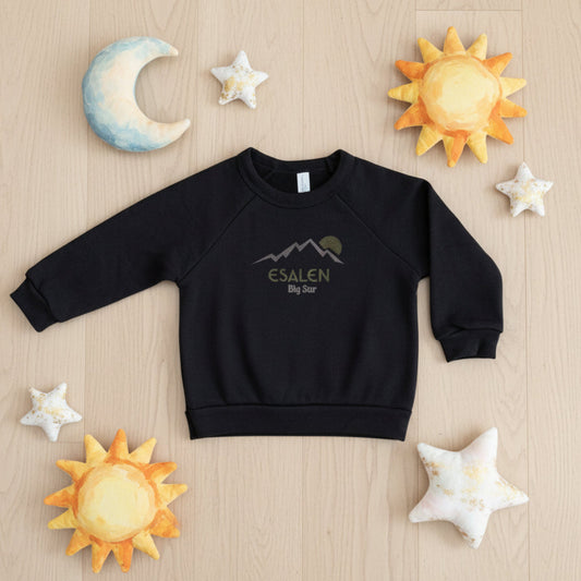Esalen Mt Sun Logo Toddler Sweatshirt in Black