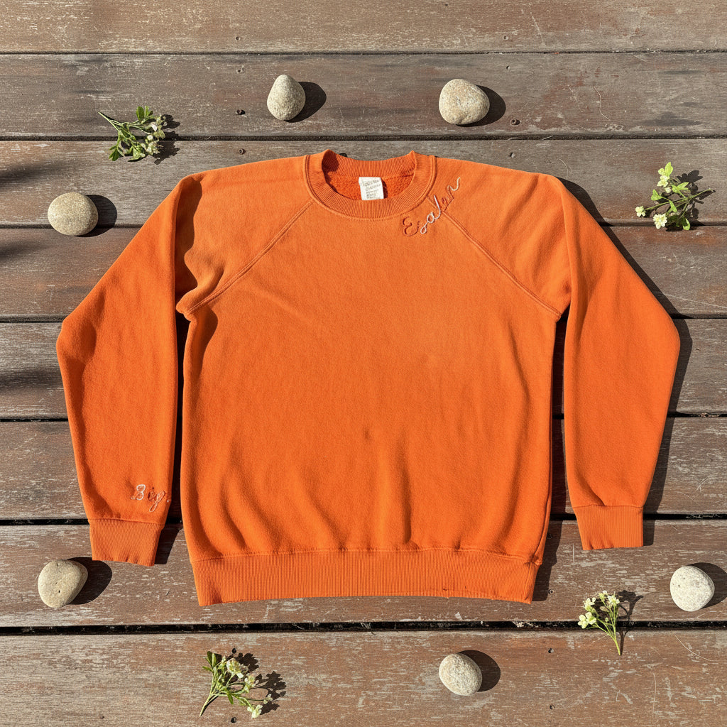 Rainbow Ombre Embroidered Sweatshirt in Orange by ISMBS x Esalen