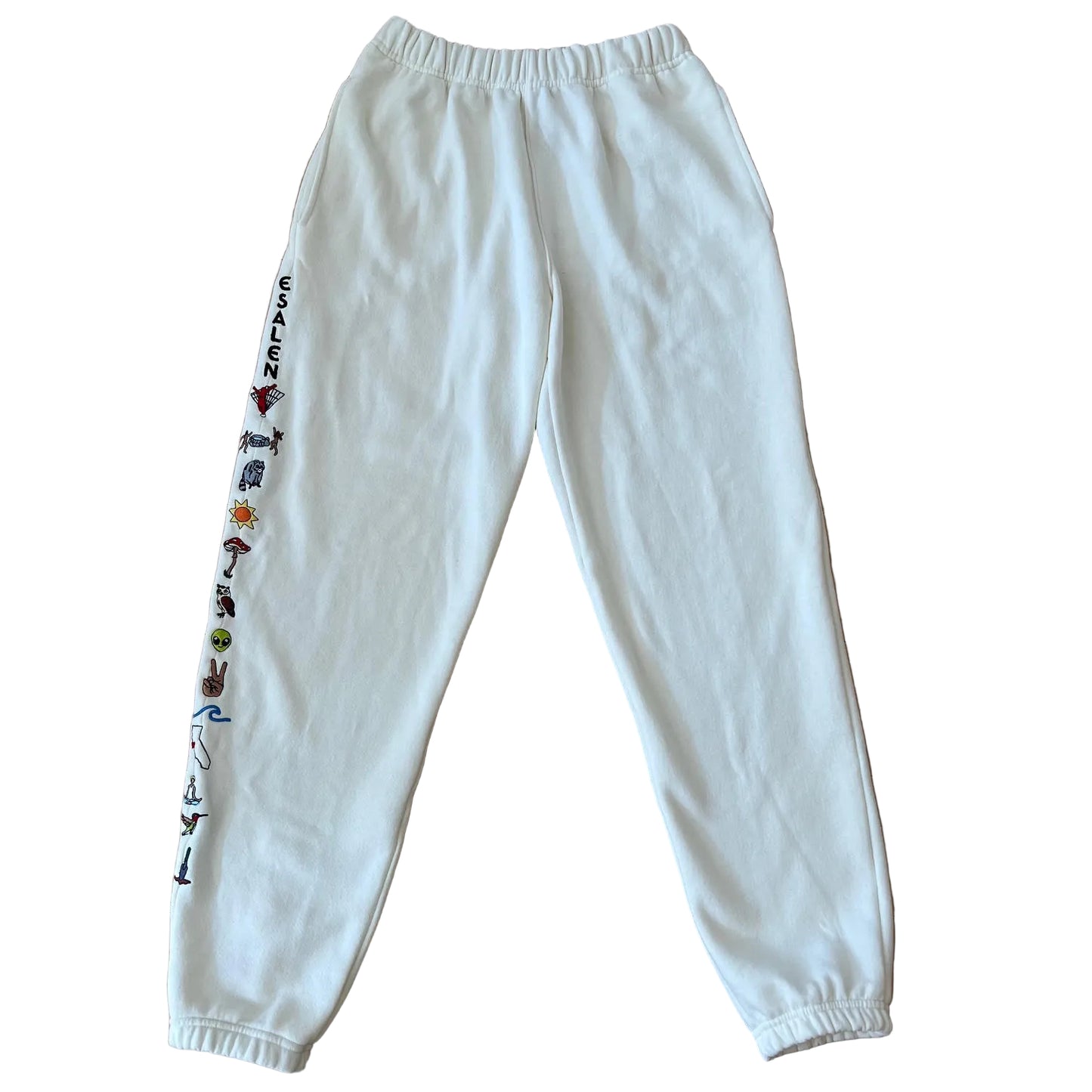 Esalen Embroidered Track Jogger Pant in Cream by C-Bonz x Esalen