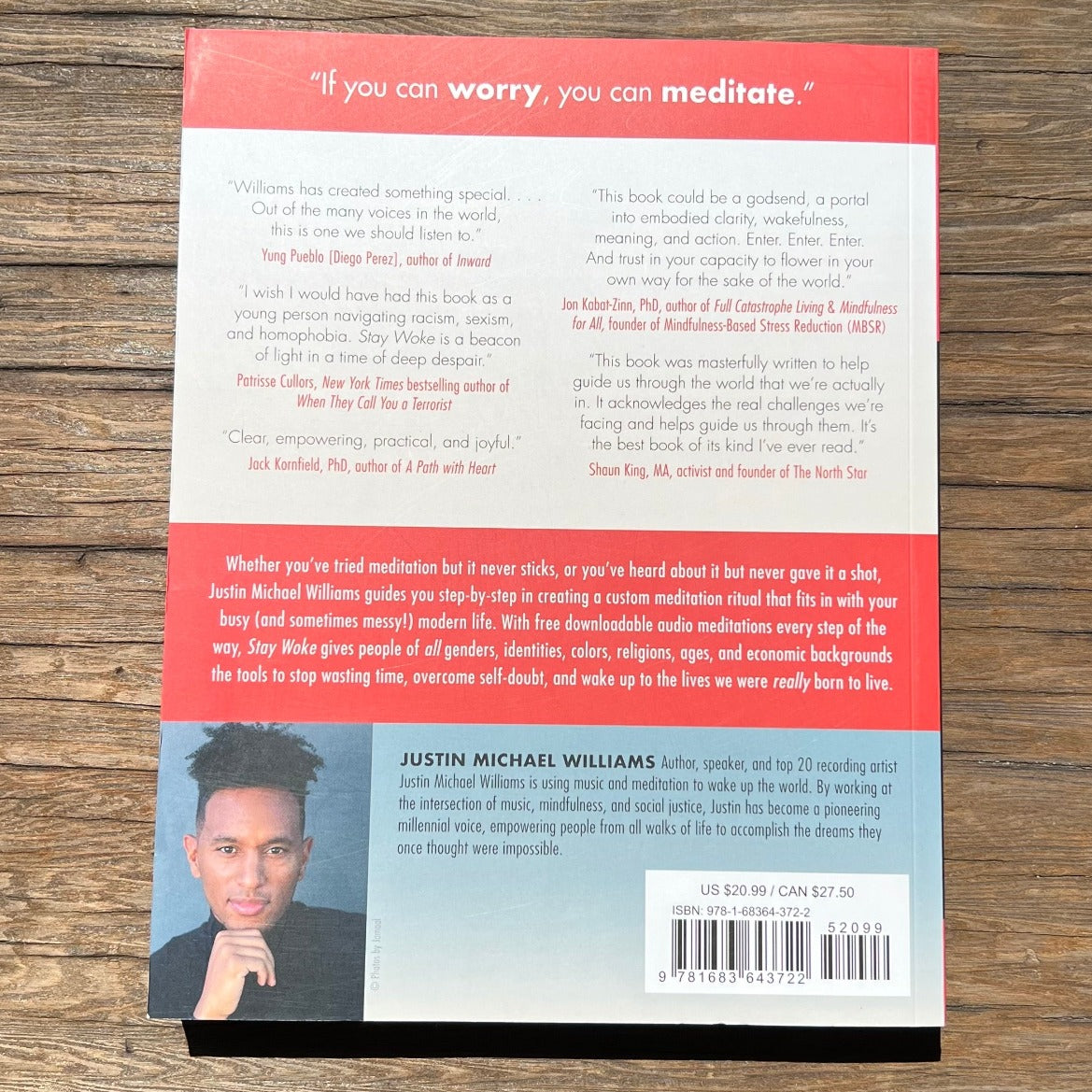 Esalen Books - Stay Woke by Justin Michael Williams, back cover