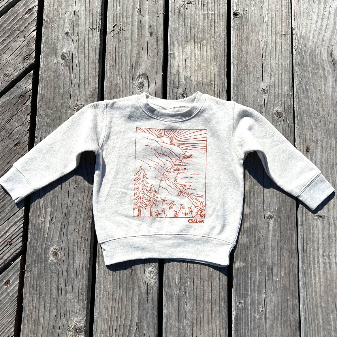 Box Landscape Toddler Sweatshirt in Natural, Size 2T